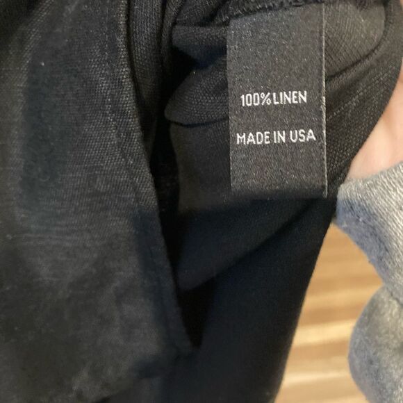 Christy Dawn 100% Linen Dress with Pockets Small Black - Picture 4 of 6